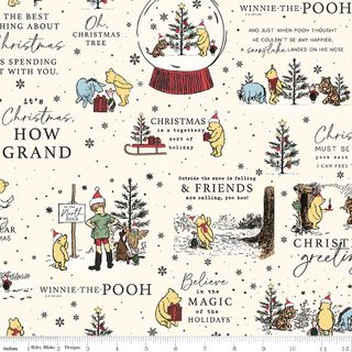 WINNIE-THE-POOH CHRISTMAS HOLIDAY QUOTES CREAM