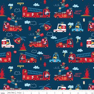 TO THE RESCUE TOOT TOOT BEEP OXFORD BLUE