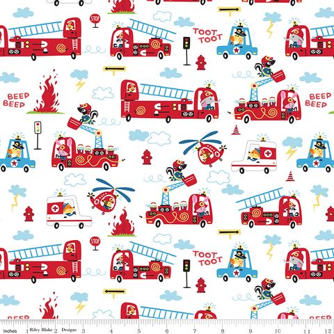 TO THE RESCUE TOOT TOOT BEEP WHITE