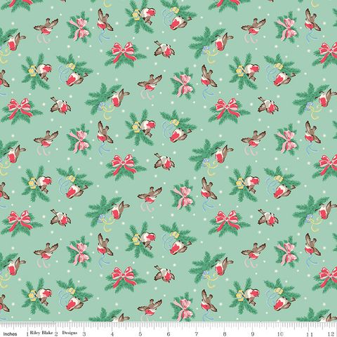 MAKE MERRY BIRDS SEAFOAM