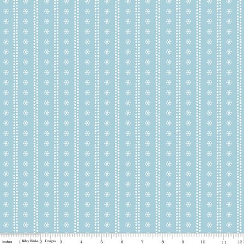 WINNIE-THE-POOH CHRISTMAS STRIPES BLUE