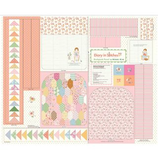 DIARY IN STITCHES 35 1/2" X 43 1/2" BACKPACK PANEL