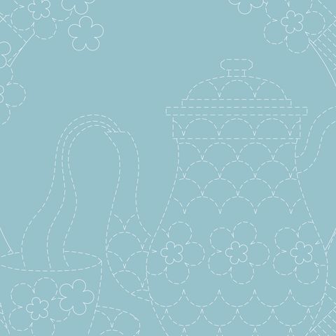TEATIME SASHIKO BLUE LAGOON