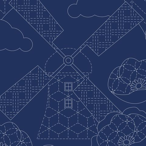 LITTLE SCENES SASHIKO NAVY