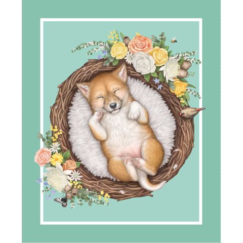 NATIVE NURSERY  COT PANEL