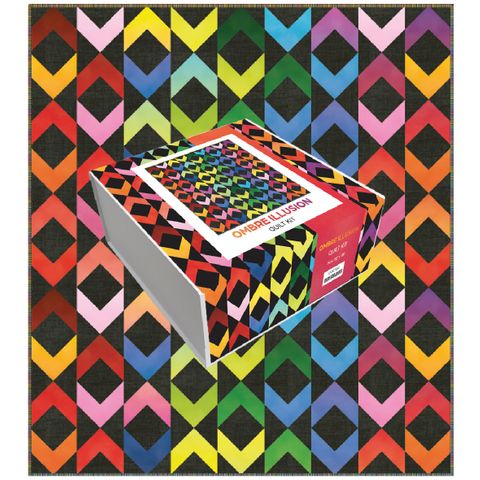 QUILT KIT OMBRE ILLUSION BLACK 63*68"