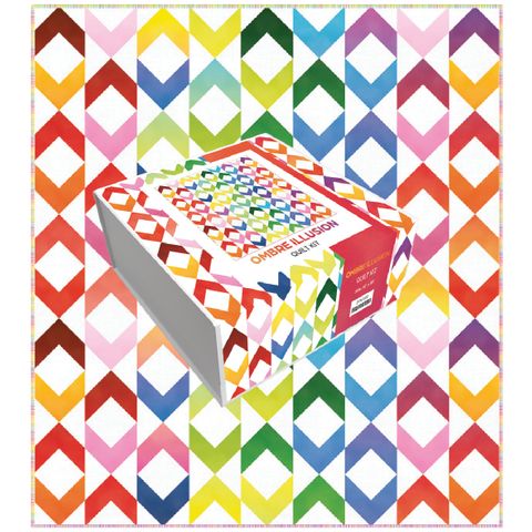 QUILT KIT OMBRE ILLUSION WHITE 63*68"