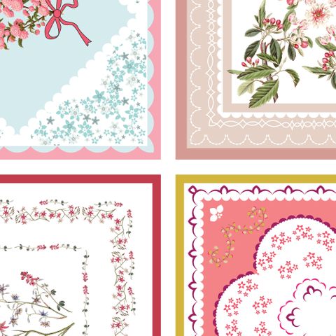 VINTAGE HANDKERCHIEF COTTON