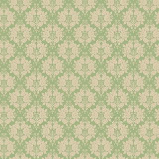 MOLLY & MAY GREEN DAMASK