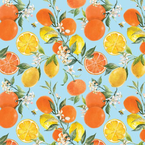 SEERSUCKER CITRUS DELIGHT 140CM