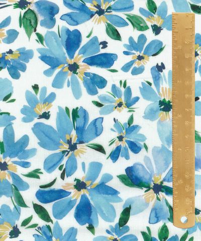 TANA LAWN GARDEN MELODY WATERCOLOUR PETALS