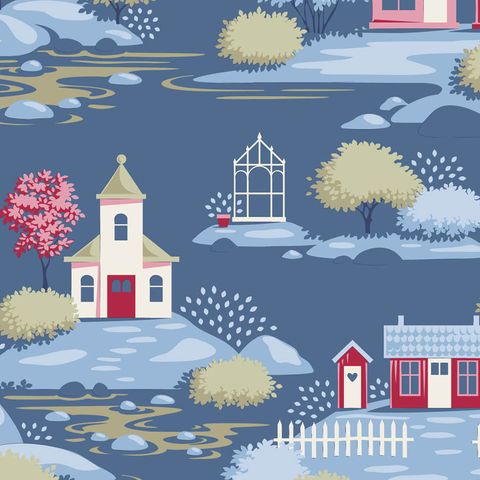 TILDA VILLAGE LIFE BLUE