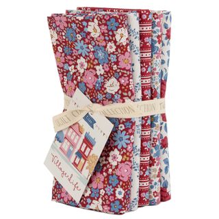TILDA VILLAGE LIFE FQ BUNDLE BURGUNDY