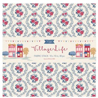 TILDA VILLAGE LIFE FABRIC STACK 10" SQ