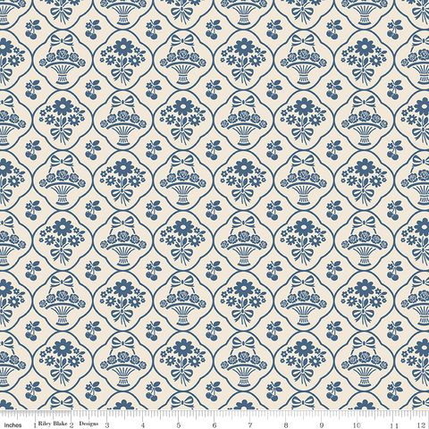 DENIM & DAISY 107/108" WIDE BACK WALLPAPER DENIM