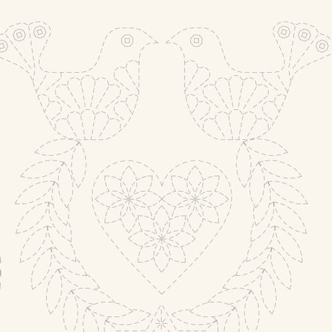 SASHIKO STOCKING NATURAL