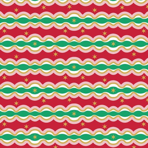 HOLLY JOLLY BAUBLE STRIPE METALLIC