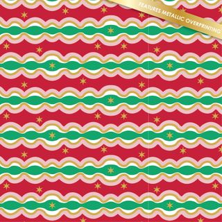 HOLLY JOLLY BAUBLE STRIPE METALLIC