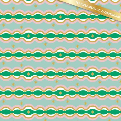 HOLLY JOLLY BAUBLE STRIPE METALLIC