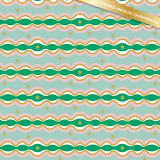 HOLLY JOLLY BAUBLE STRIPE METALLIC