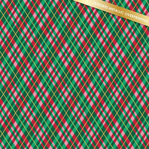 HOLLY JOLLY PLAID METALLIC