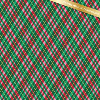 HOLLY JOLLY PLAID METALLIC
