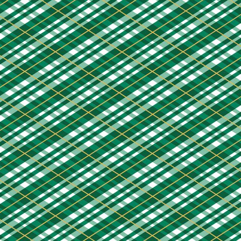 HOLLY JOLLY PLAID METALLIC