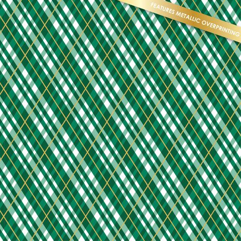 HOLLY JOLLY PLAID METALLIC