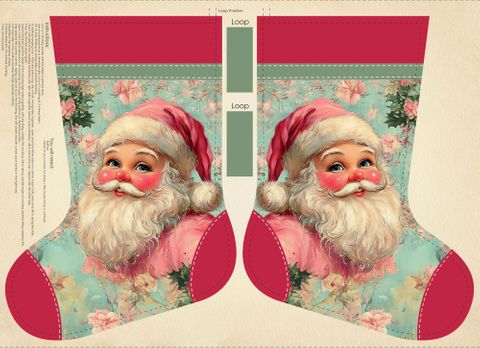 VINTAGE SANTA STOCKING
