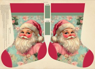 VINTAGE SANTA STOCKING