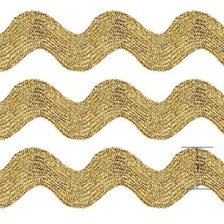 RIC RAC 9.1M 1" METALLIC GOLD