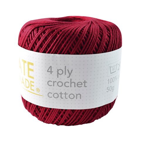 4PLY CROCHET COTTON MERLOT