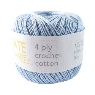 4PLY CROCHET COTTON POWDER BLUE