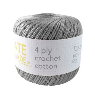 4PLY CROCHET COTTON SILVER