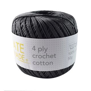 4PLY CROCHET COTTON CHARCOAL