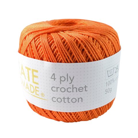 4PLY CROCHET COTTON ORANGE