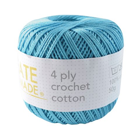 4PLY CROCHET COTTON TURQUOISE