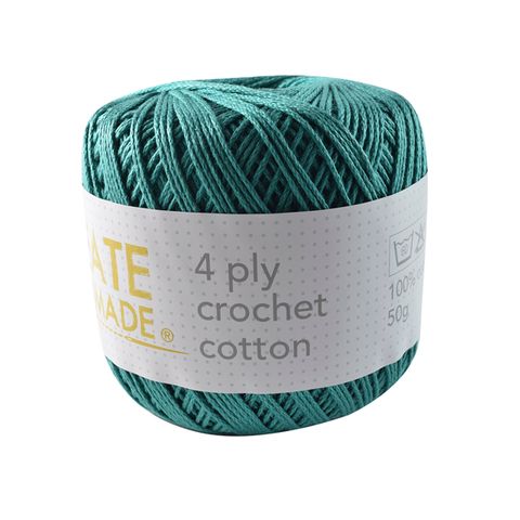 4PLY CROCHET COTTON TEAL