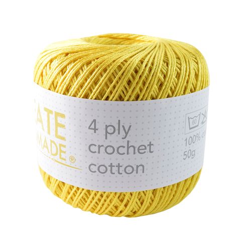 4PLY CROCHET COTTON YELLOW