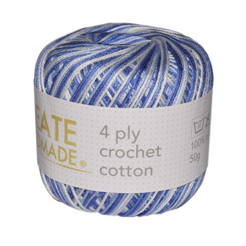 4 PLY CROCHET COTTON VER BLUE