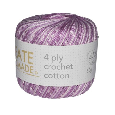 4PLY CROCHET COTTON VER CERISE