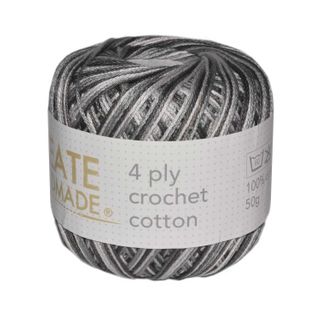 4 PLY CROCHET COTTON VER GREYS