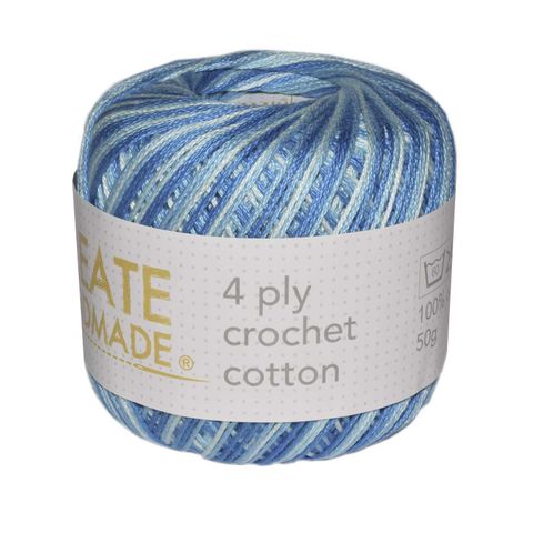 4 PLY CROCHET COTTON VER TURQ