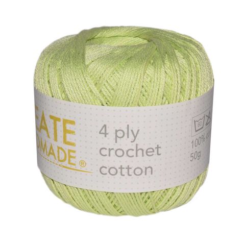 4 PLY CROCHET COTTON HONEY DEW