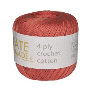 4PLY CROCHET COTTON CORAL