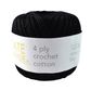 4PLY CROCHET COTTON BLACK