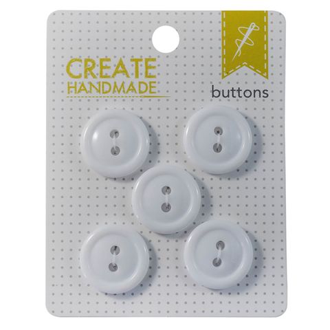 CARDED BUTTONS WHITE