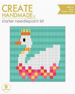 NEEDLE POINT SWAN