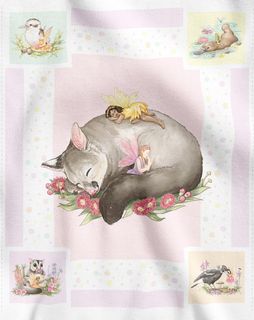 AUSTRALIAN FAIRY FRIENDS COT PANEL
