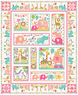 IN THE JUNGLE COT QUILT